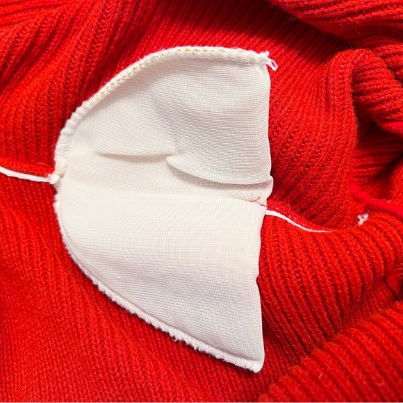 VINTAGE 80s Cable knit open front embroidered crystal studded sweater cardigan - Picture 8 of 9